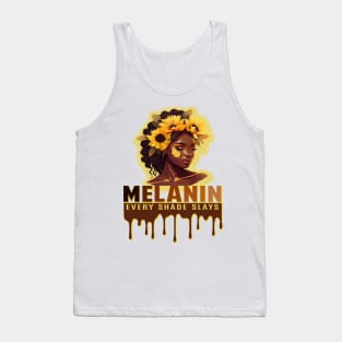 Melanin Every Shade Slays Black History Month Africa Pride Tank Top